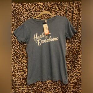 NWT $50.95- Harley Davidson T-shirt Size M- blue w/ San Antonio Tx HD on back-